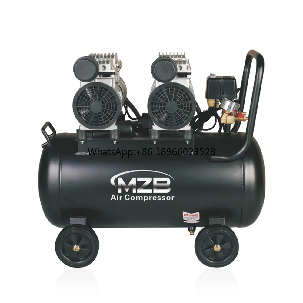 factory Taizhou oil free 50l air compressor doubl head