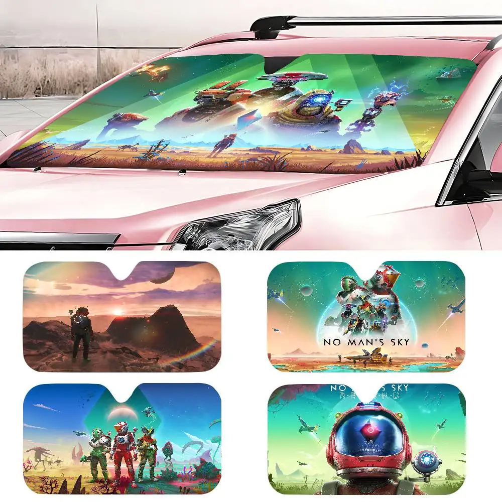 

No M-Mans S-Sky S-Space Game Car Window Sun Shade Windshield Anti-UV Protection Front Rear Windshield Block Cover Visor