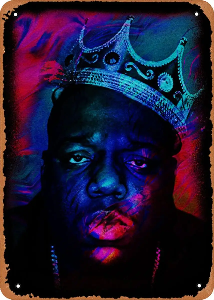 الأكثر مبيعا موسيقى الراب بيجي صغيرة معدن القصدير تسجيل ملصق الفن جدار ديكور