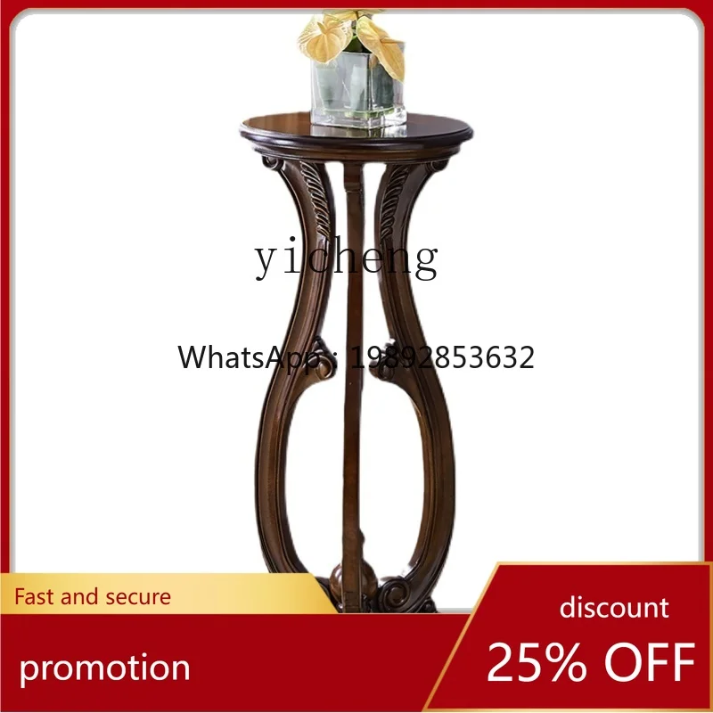 CZ  flower stand living room floor-to-ceiling all-solid wood flower pot stand indoor shelf household table flower table