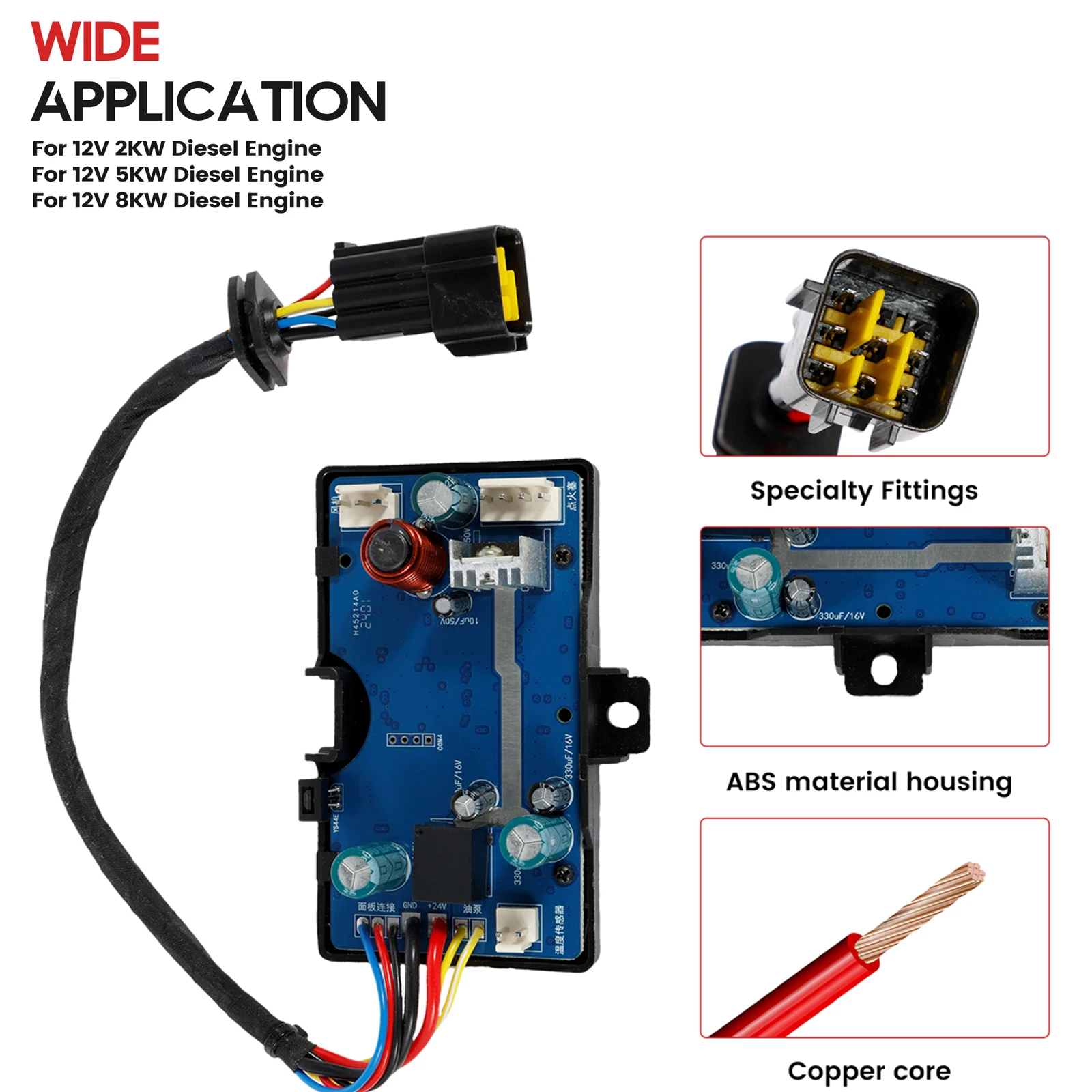 

Air Diesel Parking Heater Motherboard Control Board 12V/24V 3KW/5KW/8KW Car Parking Heater Accessories Diesel Heater Controller