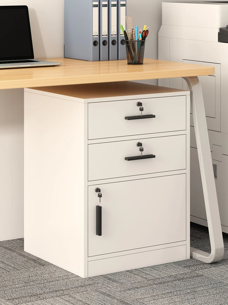 

File Cabinet Office Under Desk Storage LowLocked Drawer Locker Mobile Side Floor Small