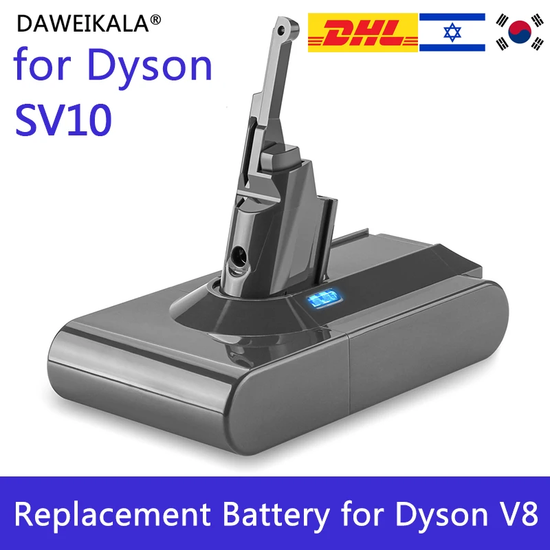 For dyson V8 battery 6800mAh 21.6V Battery For Dyson SV10 Battery Absolute Animal Li-ion Vacuum Cleaner Rechargeable BATTERY L30