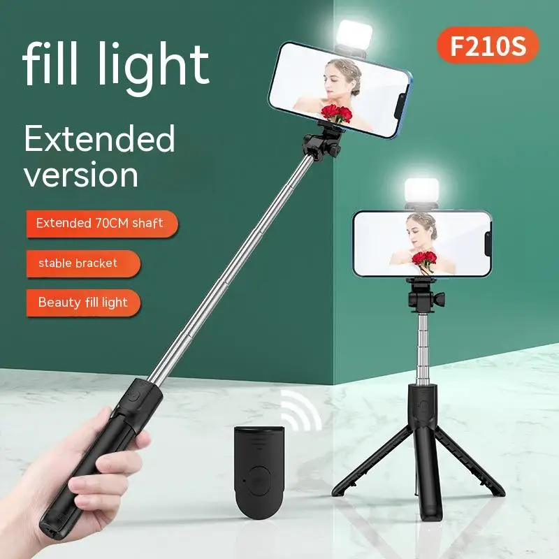 Expandable 3-in-1 Selfie Stick Tripod With Detachable BT Wireless Remote Compatible With Most Of Phones Lightweight Tripod Stand