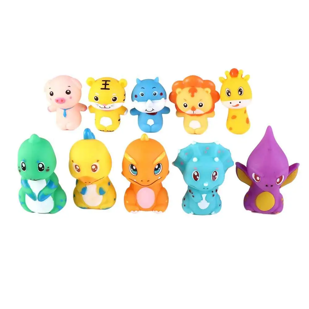 5pcs/set Finger Puppets For Kids Baby Mini Animals Educational Tiny Hands Toys Children Colorful Rubber Finger Puppets Theater