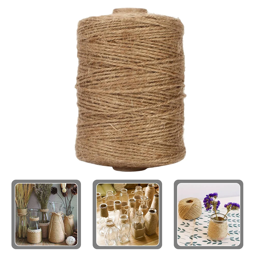 

1 Roll Natural Jute Hemp Decorative Craft Diy Binding Twine For Gift Wrapping Wedding Party Scrapbook Garden Twine Heavy Duty
