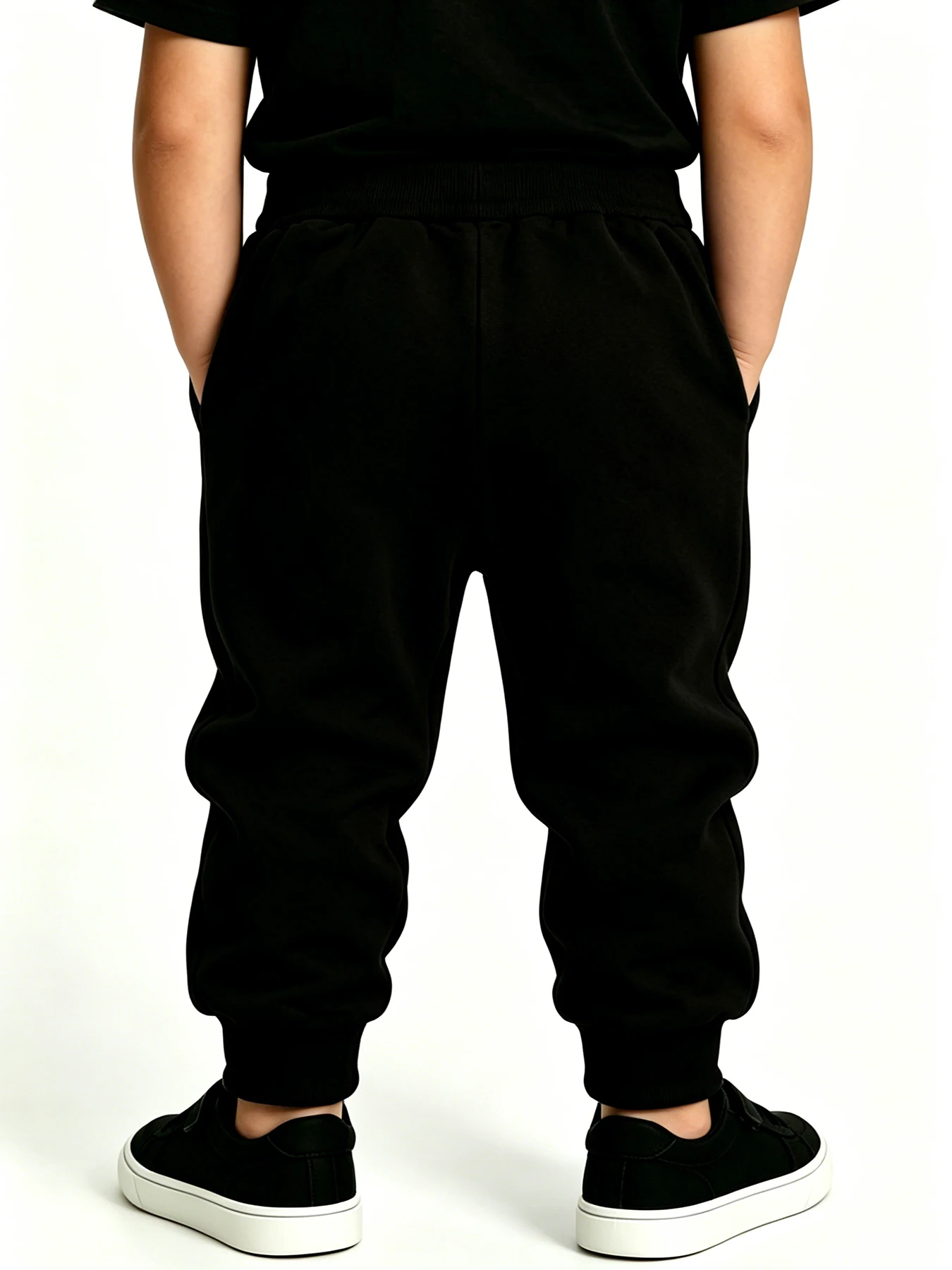 Soft Black Kids Dinosaur Sweatpants Boys & Girls Elastic Waist Jogger Pants Four Seasons Wear Children Outdoor Sports Trousers