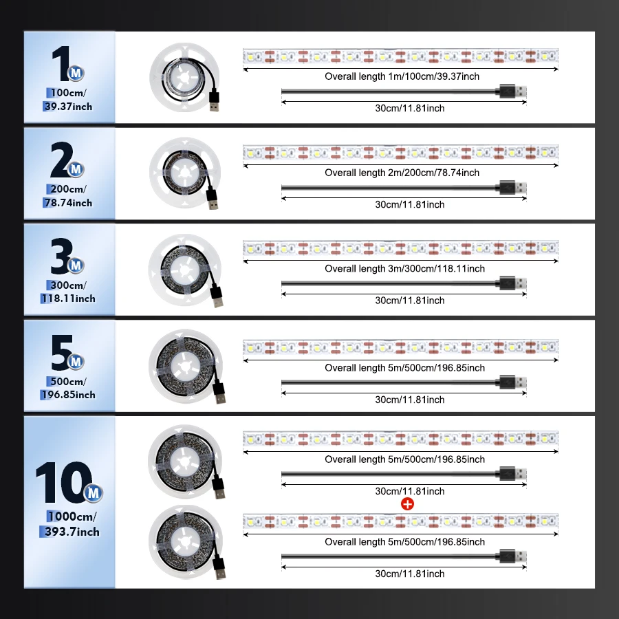 LED Strip Lights For Bedroom,living roomPerfect For Gaming Room, Party, Camping, Room Christmas Tree Decroations