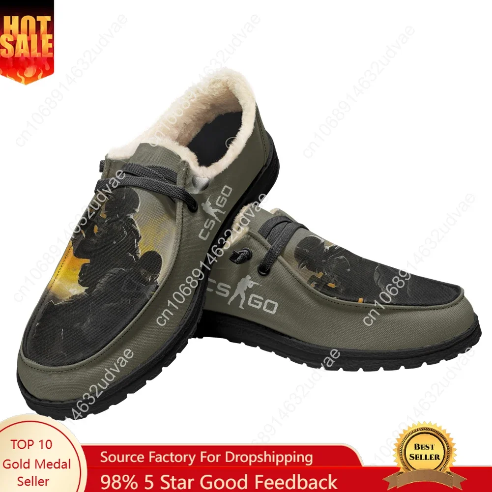 

Counter Strike Global Offensive Casual Shoes Plush Flat Shoe Men Woman Breathable Lightweight Footwear Couple Custom Made Shoe
