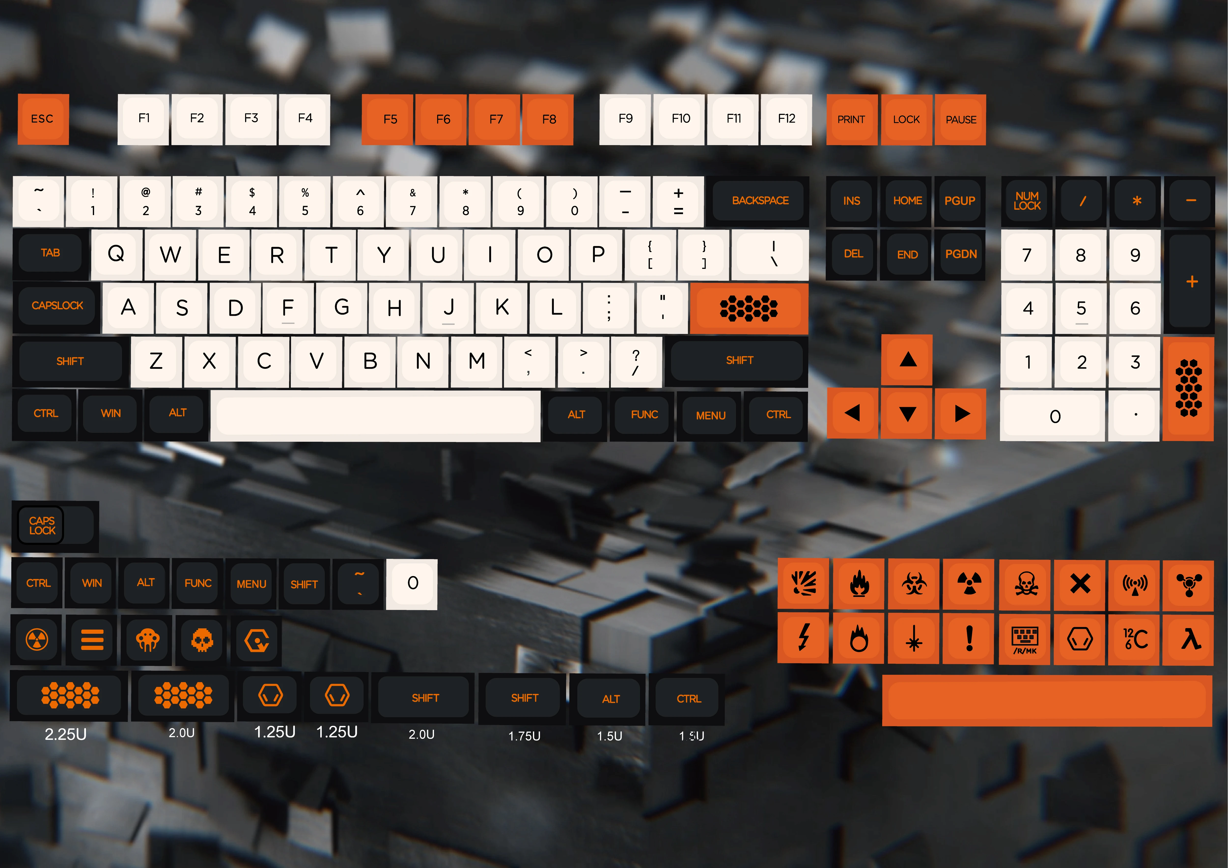 Imagem -02 - Zda 143 Chave de Carbono Keycap Duplo Tiro Corante Sub Grosso Pbt Keyconjunto Ansi 61 64 68 84 87 96 104 para mx Teclado Mecânico Diy