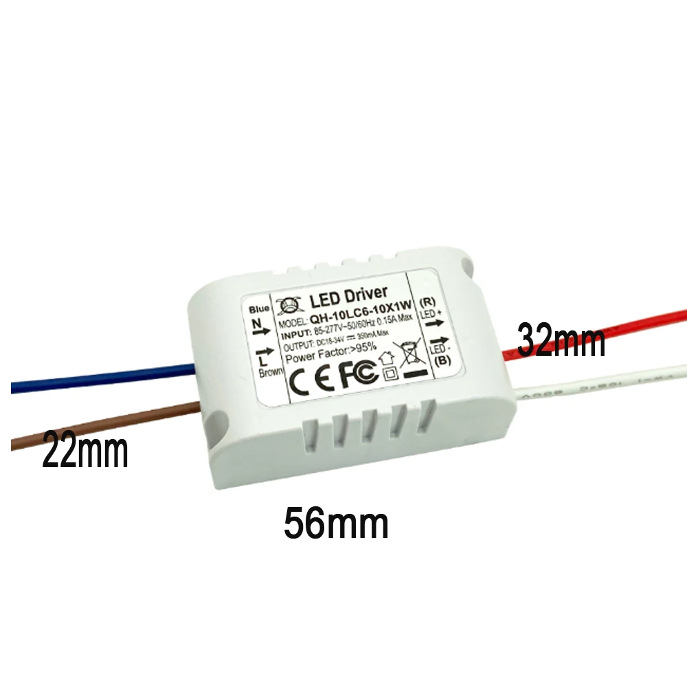 High Power 5W-10W 300mA External LED Driver Power Supply Series 5-12V TUV/CE Certified No Flicker for Lighting