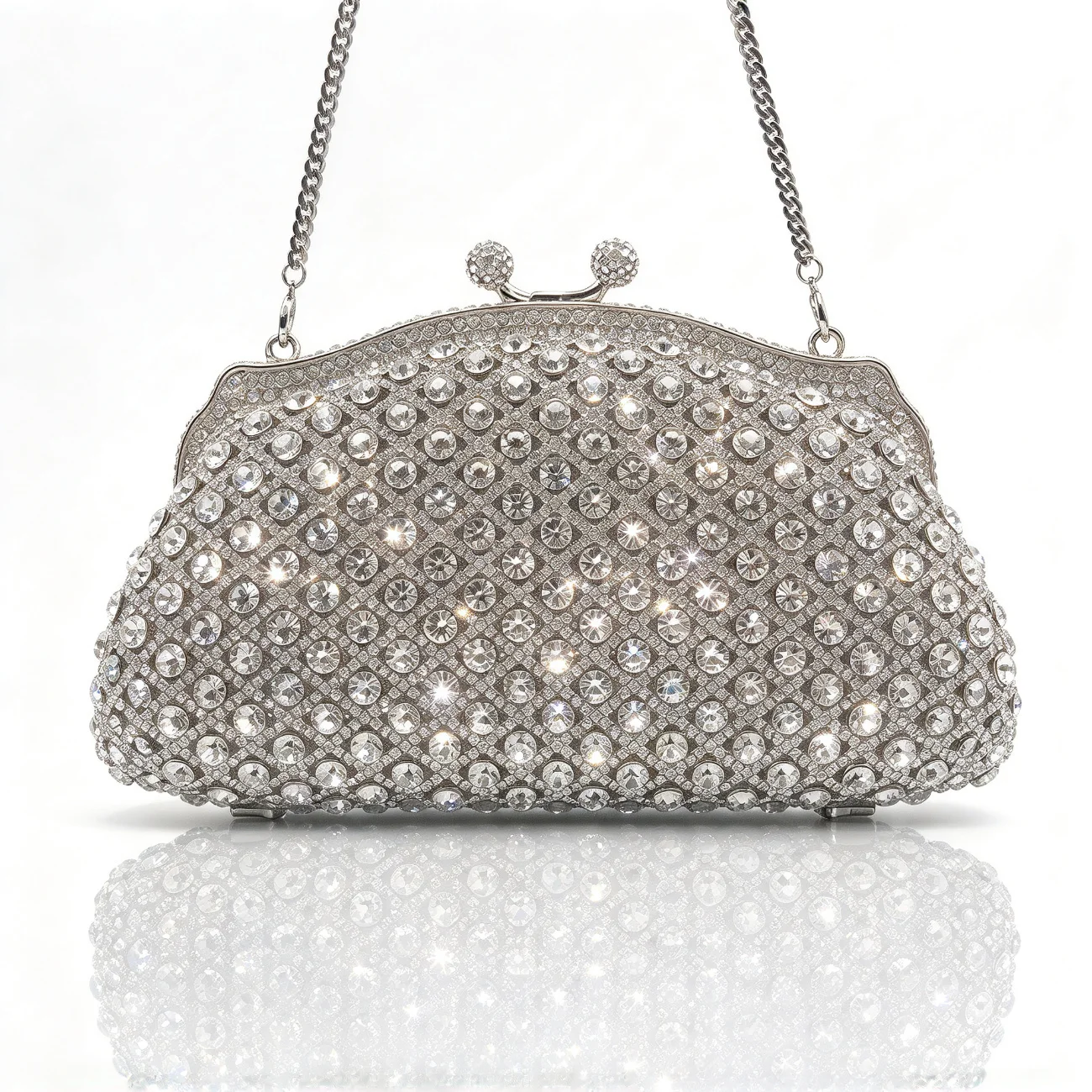 Factory Supply Hot Crystal Diamond Purse Ladies
