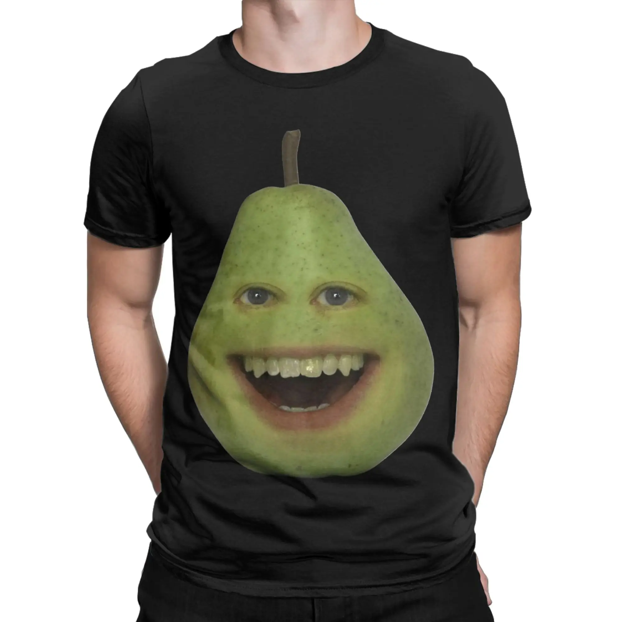 Annoying Orange Pear T Shirt Men Women 100% Cotton Vintage T-Shirts O Neck  Tees Short Sleeve Tops Summer