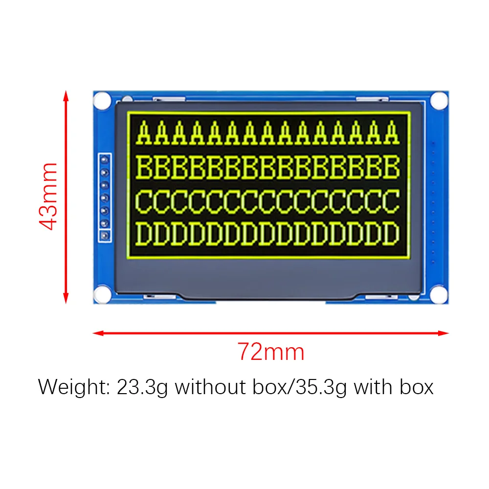 

SSD1309 12864 7 Pin SPI/IIC I2C Serial Interface 2.4" 2.42 inch 128x64 OLED LCD Display Module for Arduino UNO R3 C51