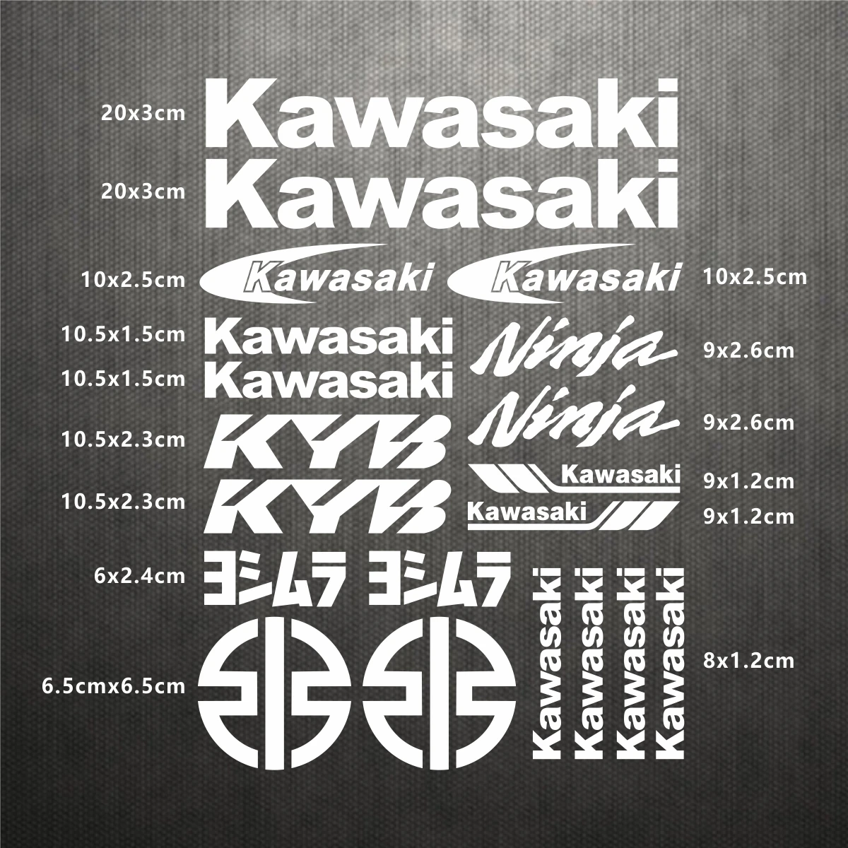 Kawasaki Sticker Motorcycle Decal Tank Emblem Logo Stickers