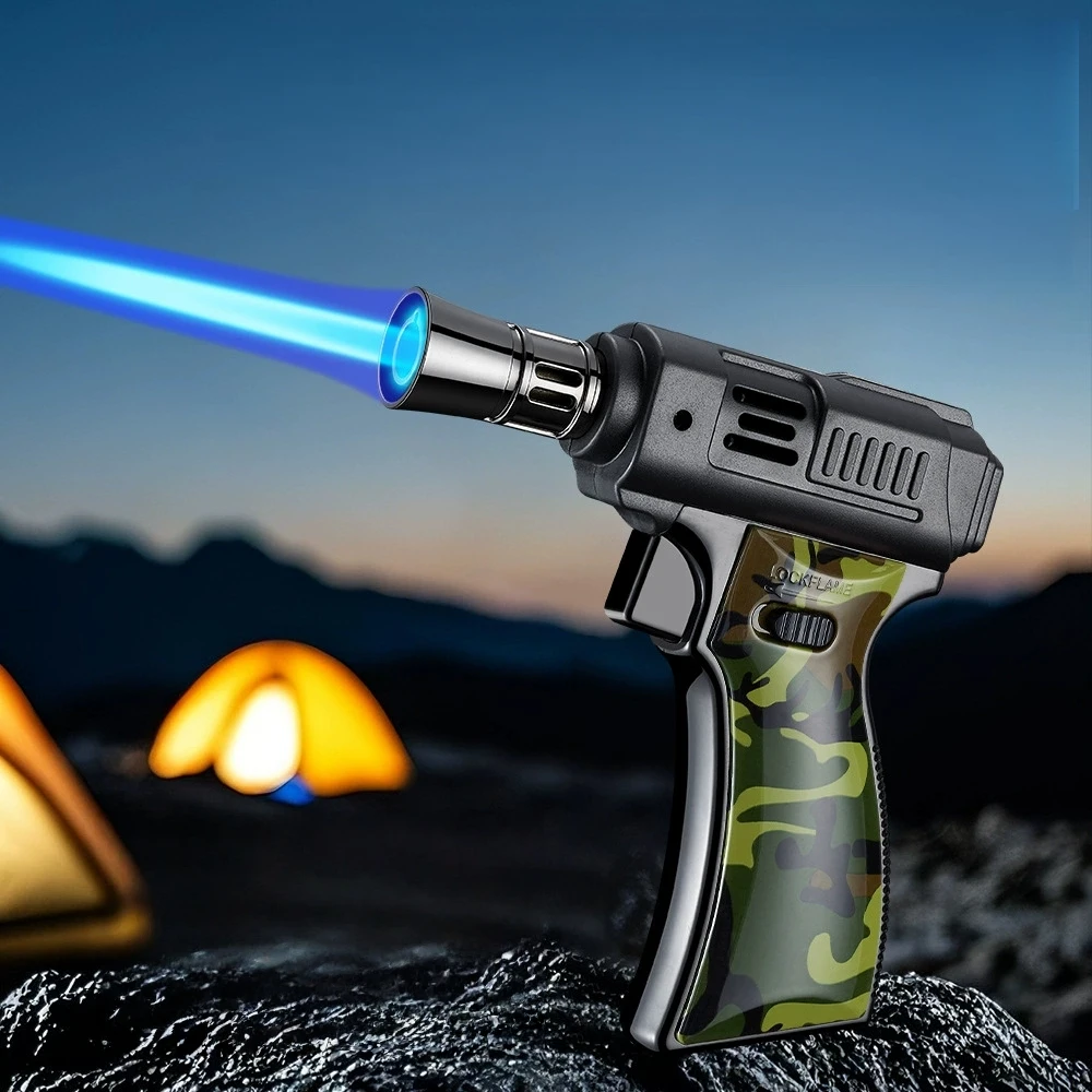 New portable flamethrower inflatable welding gun, cigar specific outdoor camping barbecue baking igniter, cigar accessories - Image 3