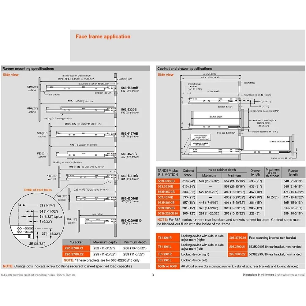 Prowadnica do szuflady o pełnym wysuwie, udźwig 227 kg (500 LB), długość 66 cm (26 cali), do zastosowań wymagających wysokiej wytrzymałości.