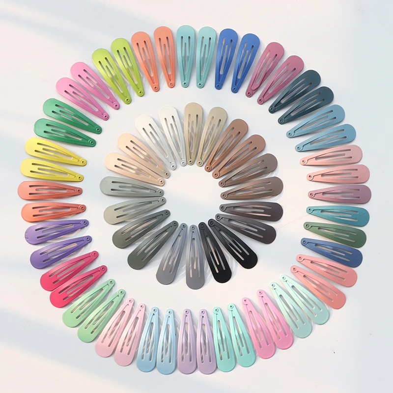 20-100 قطعة مقاطع الطباعة للشعر المشابك المعدنية المفاجئة مقاطع الشعر للفتيات الاطفال المراهقين النساء لطيف لون الحلوى دبابيس الشعر للهدايا