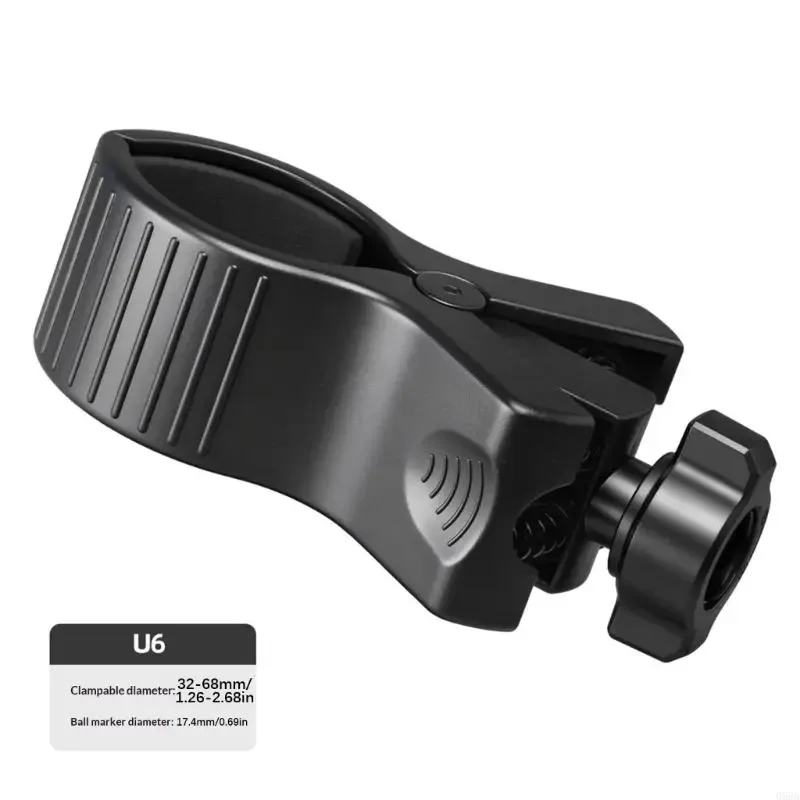 Heavy Duty Metal Construction Microphone Holder Clamp Featuring Rubber Nonslip Coated Clamp for Secure Attachment