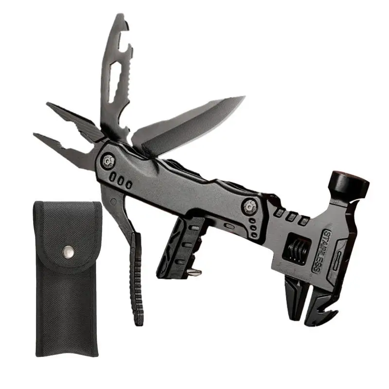 Multifunctional Pliers Multitool Claw Hammer Stainless Steel Tool Outdoor Survival Wire Cutter Camping Knife Wrench Hand Tools