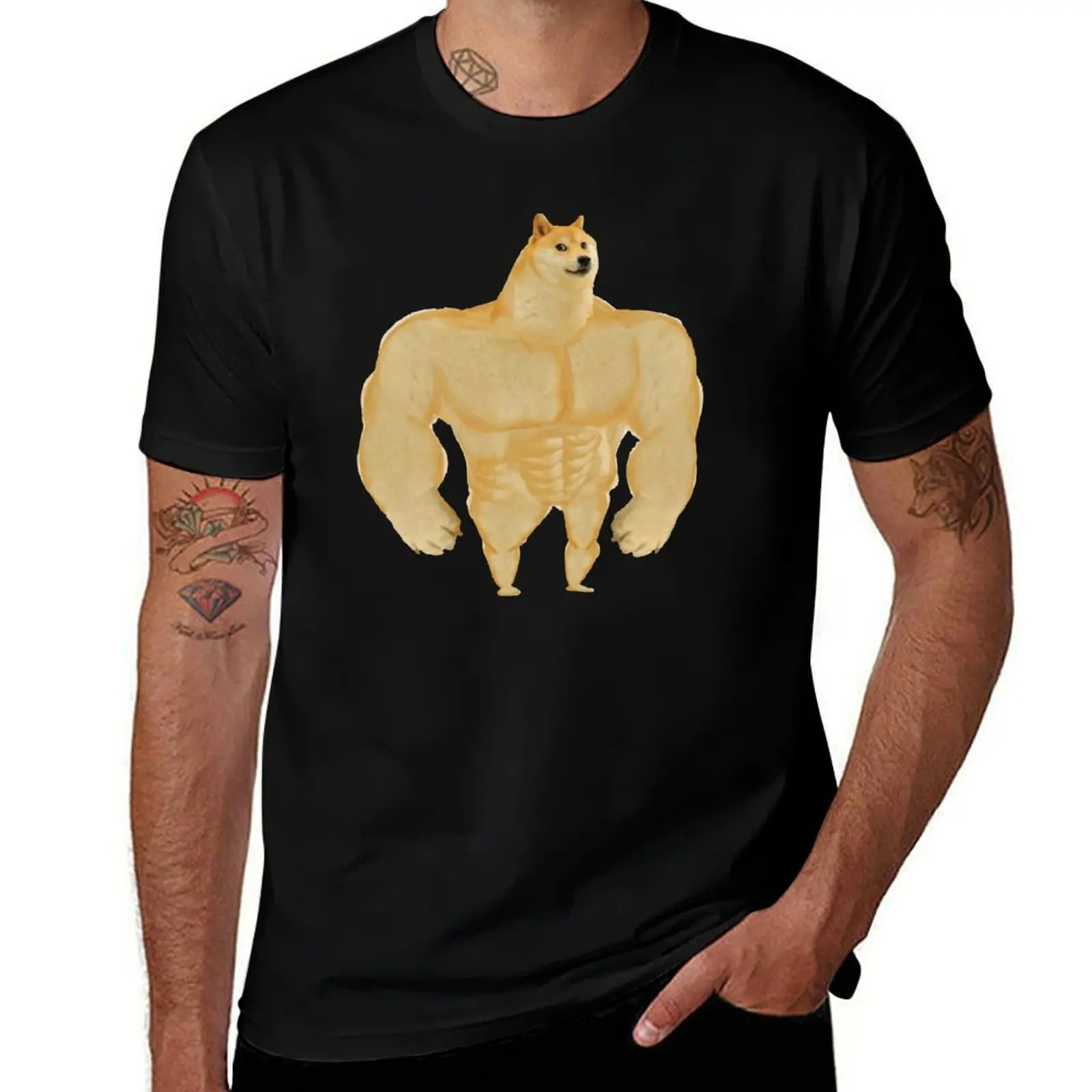 

Buff Doge meme T-Shirt boys whites funny gifts football t shirt plus size men clothing