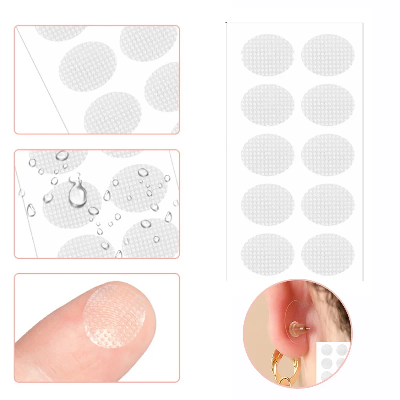 100Pcs New Clear Invisible Earlobes Protective Stickers For Stretched Ear Lobes And Relieve Strain From Heavy Earrings