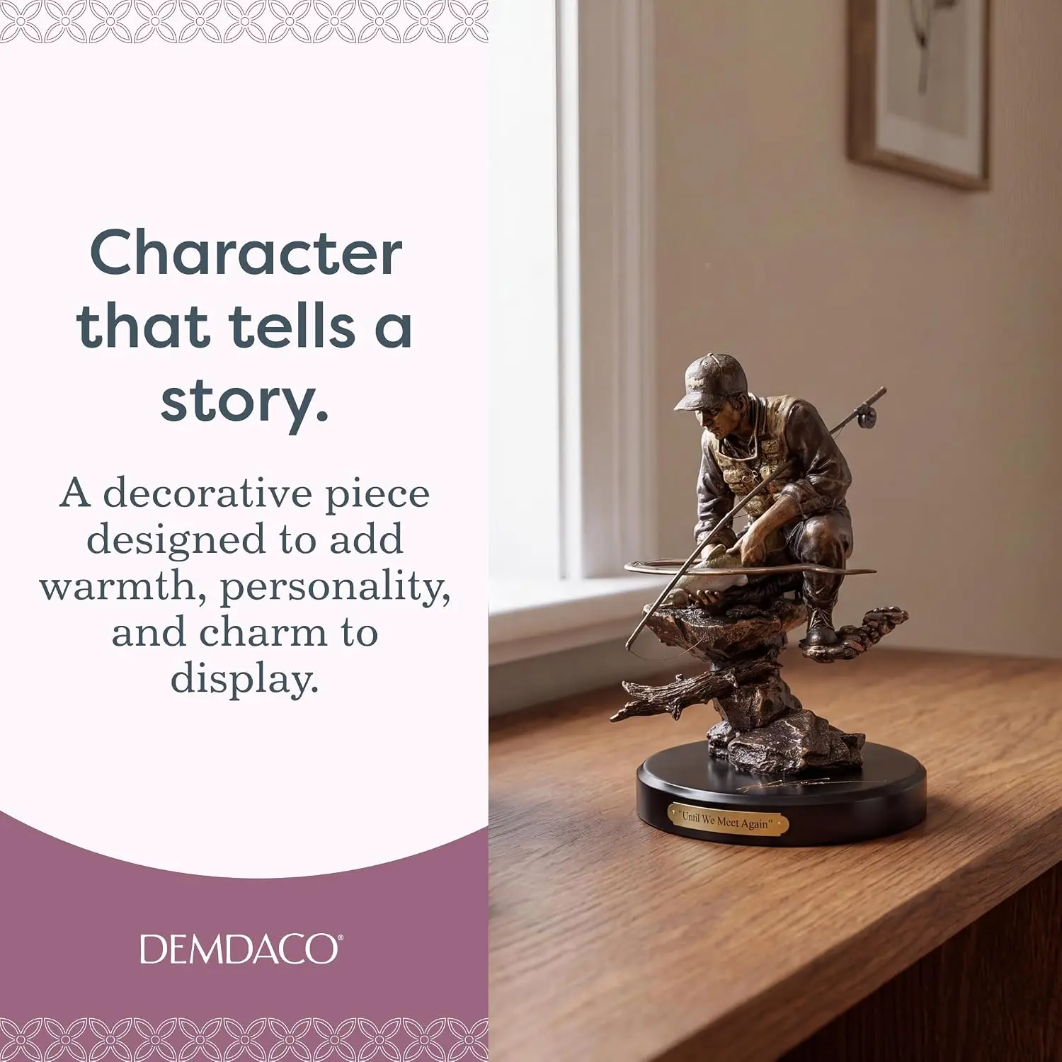Until We Meet Again Decorative Sculpture, Bronze, Resin Stone