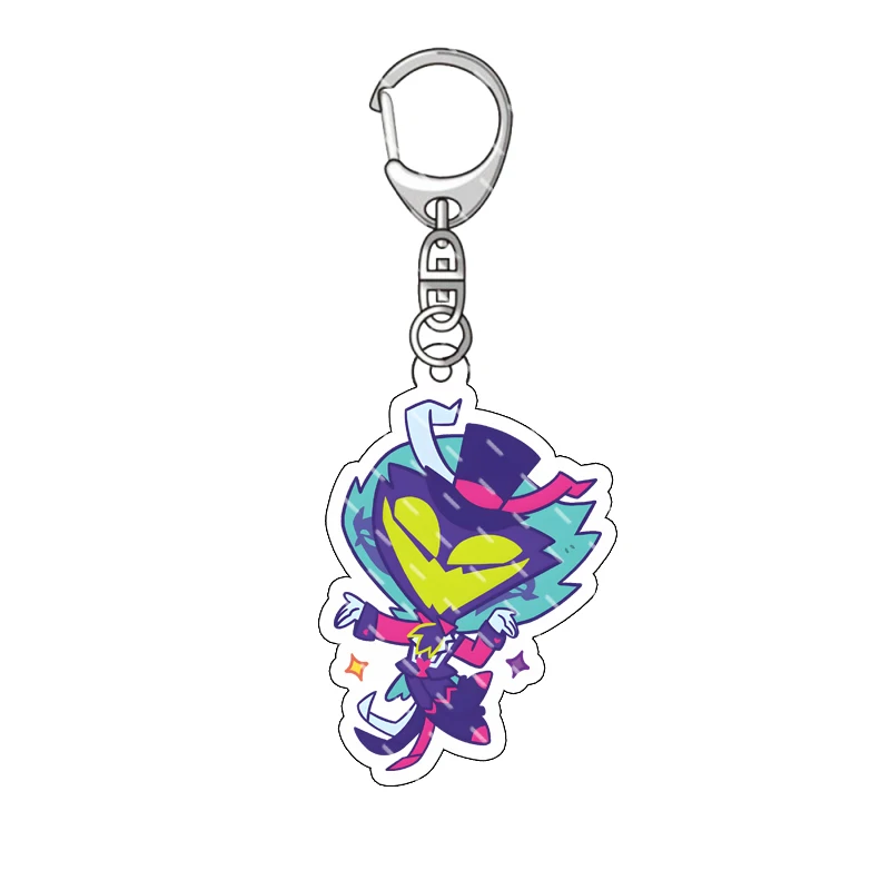 Hazbin Hotel Anime Figure Acrylic Keychain Model Plate 1pc Alastor Sign Backpack Pendant Key Chain Game Fans Gift Ornaments image 5