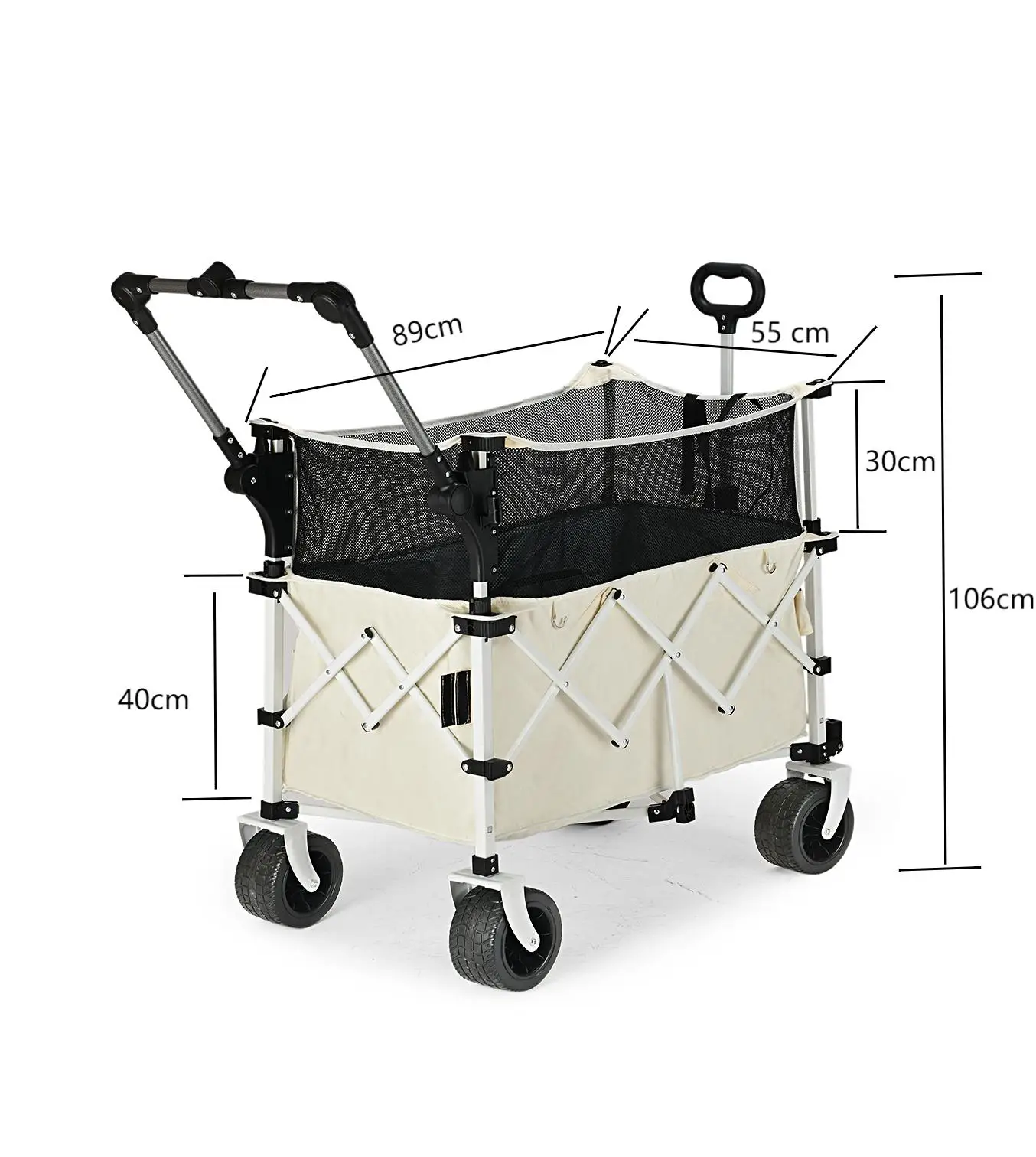 BNcompany Home Garden Patio Plant Stand وعاء الزهور عربة عربة مع مقبض عربة حديقة ذات سعة كبيرة