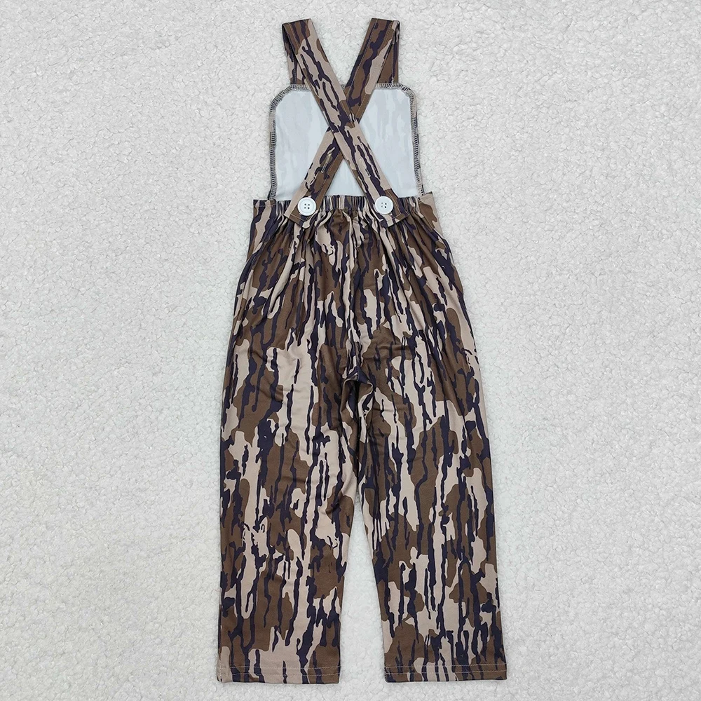 Hot Sale Kids Designer Clothes Boys Bottomland Camo Straps Jumpsuits Boutique Baby Boys Jumpsuits Bodysuit Fall Children Clothes