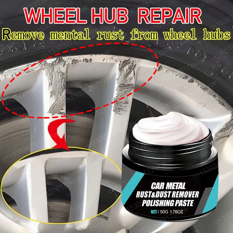 Car Wheel Hub Metal Restorer Gloss Enhancer Clear Rust & Oxidize Renewal Polishing Wax Coating Agent Auto Wheel Scratch Repair