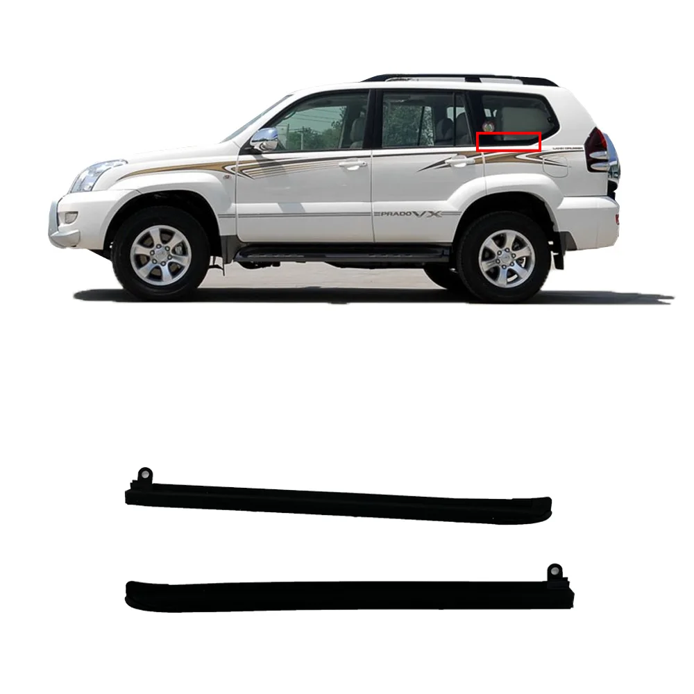 

2 Pcs Third Outside Window Chrome or Black Rubber for Land Cruiser Prado 120 2003-2009 Weatherstrip for Lexus GX470 75670-60070