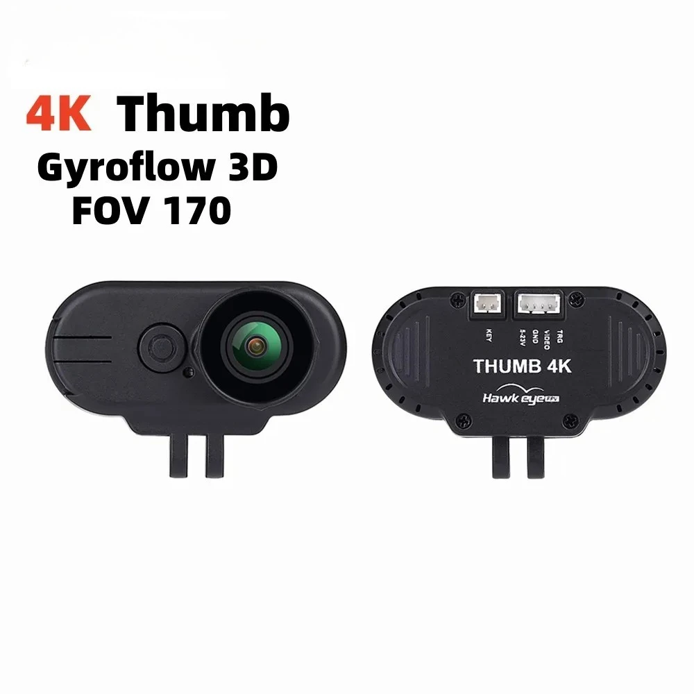 

4K Thumb FPV Camera Gyroflow FOV 170° 4K DC 5~23V 1080P For RC 2.5inch Traversing Droens Fixed-wing DIY Parts