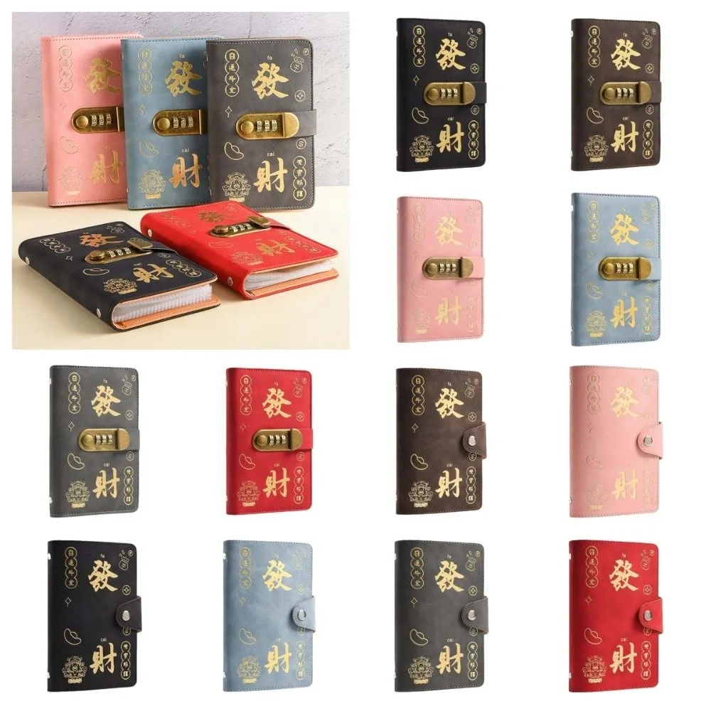 

Chinese New Year Money Savings Challenge Binder PU Leather Storage Envelop Savings Challenges Book Waterproof 100 Cash Envelopes