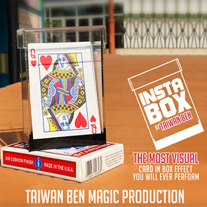 Insta Box von Taiwan Ben Zaubertricks Karte in Box gewählte Karte erscheinen in Box Poke Magia Requisiten Nahaufnahme Straße Illusion Gimmicks