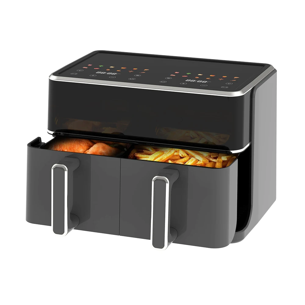 Independent Control Panel Digital Air Fryer Double Pot