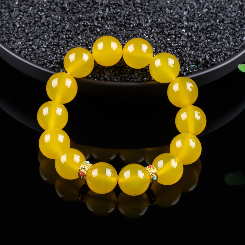 Jade amber yellow, simple and versatile, raw stone , plain ring, agate bracelet, jewelry