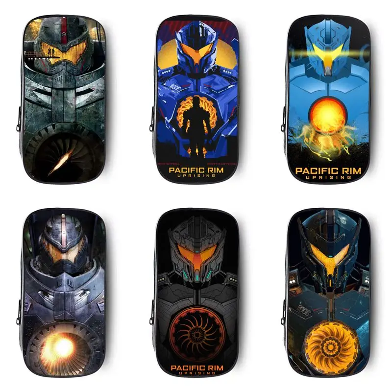 Pacific Rim Robot Pencil Case, Cute and Stylish Cartoon Creative Large-Capacity Canvas Pen Bag, Birthday Gift for Friends - view 4