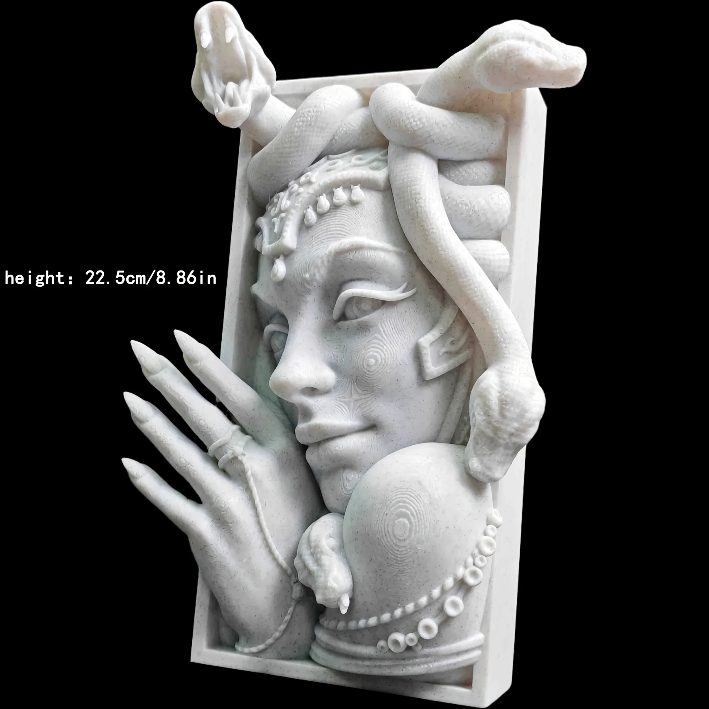 1 Medusa Statue Book Holder, Decorative Plastic Sculpture, Bookshelves, Tables, And Room Atmosphere, Indoor Decoration, No Need