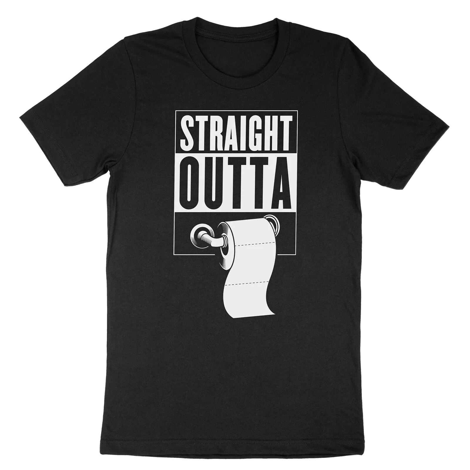 

Совершенно новая футболка унисекс Straight Outta с туалетной бумагой, черная, для детей и взрослых, все размеры