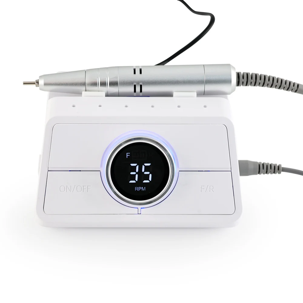 2026 New Design 45k RPM Electric Nail Drill with Foot Pedal & Auto Stop for Manicure Pedicurefor Efile Nail Salon