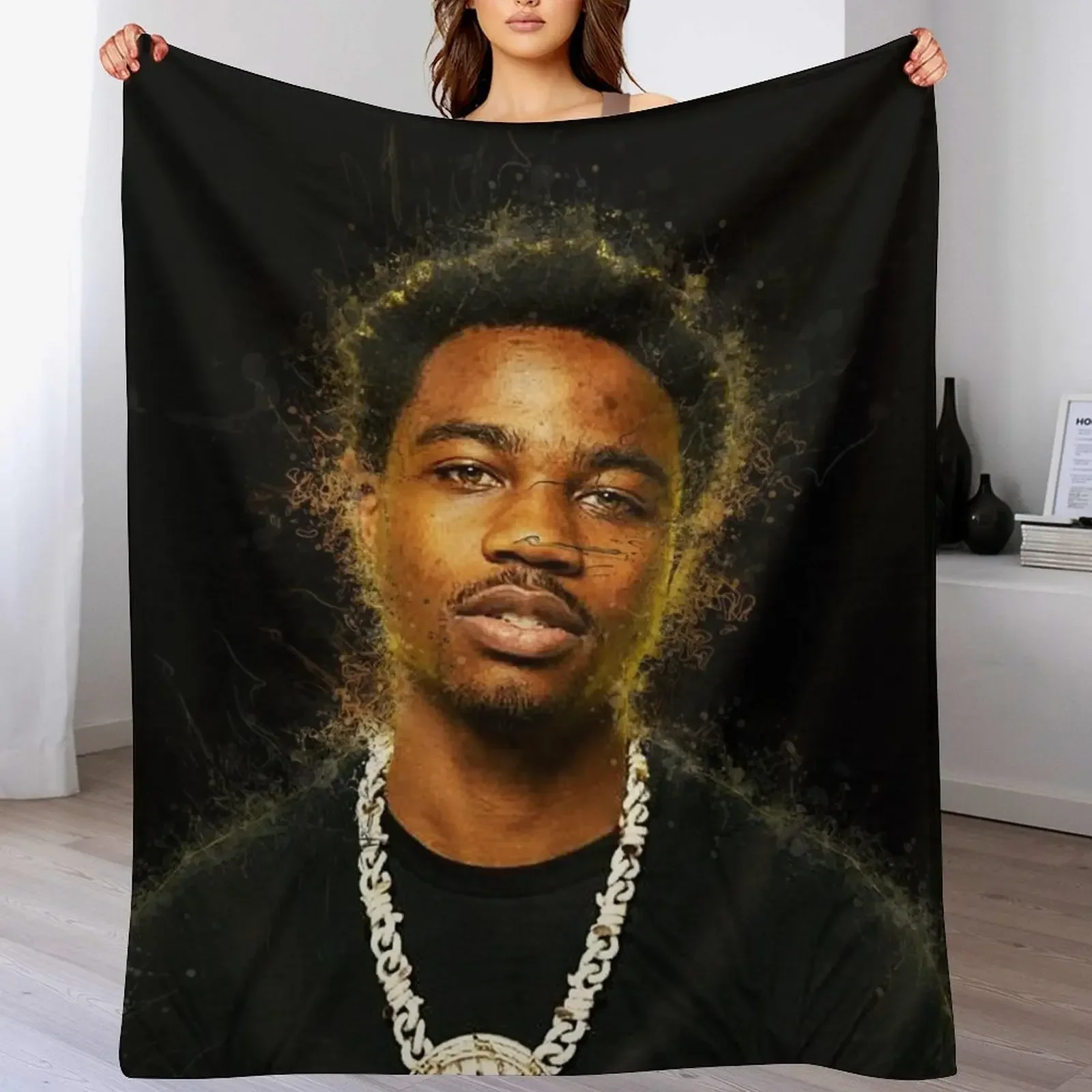 Одеяло Roddy Ricch, декоративные тонкие волосы, летние одеяла, манга для детей, украшения для дивана, тонкие одеяла Одеяло Roddy Ricch, декоративные тонкие волосы, летние одеяла, манга для детей, украшения для дивана, тонкие одеяла