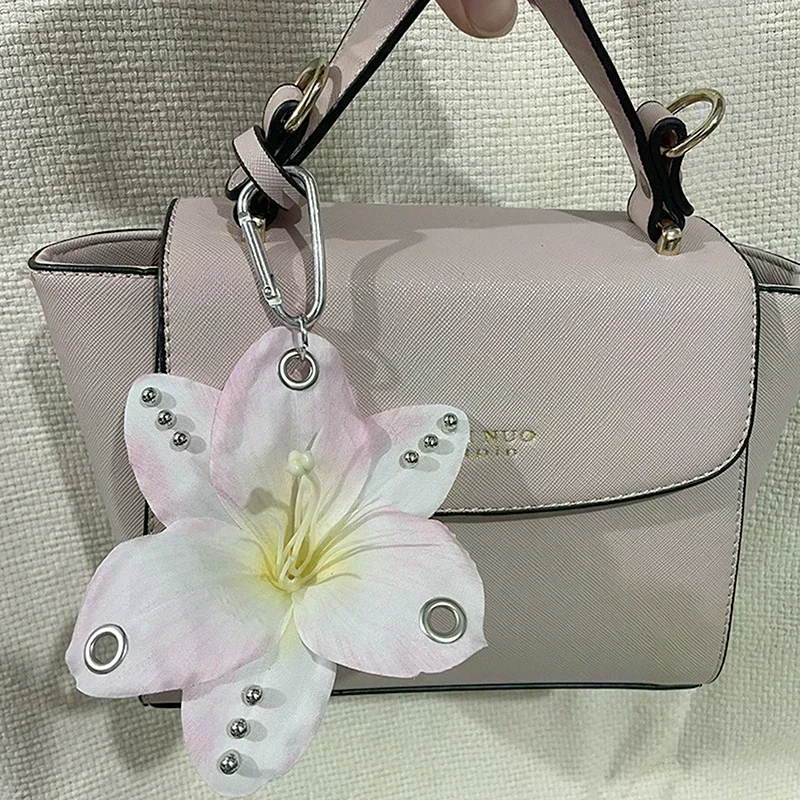 فالاينوبسيس الأوركيد زنبق حلقة رئيسية محاكاة زهرة سلسلة مفاتيح للنساء الفتيات موضة ظهره الديكور Diy بها بنفسك اكسسوارات الهدايا #2