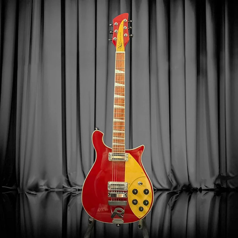 

Высококачественная металлическая красная электрогитара 660, 6-струнная, с хромированной фурнитурой, 21 ладом и грифом из палисандра.