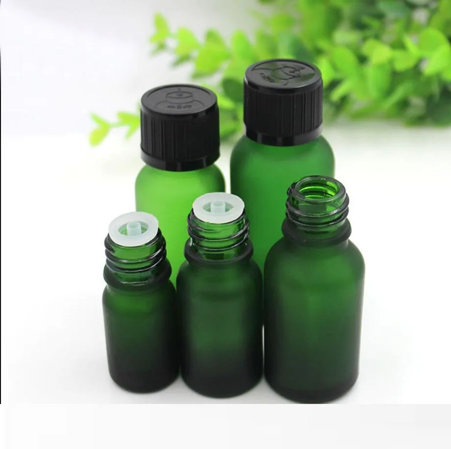 10ml  green/blue/brown/clear glass bottle childp lid essential oil serum liquid complex recovery moisture samplecosmetic packing