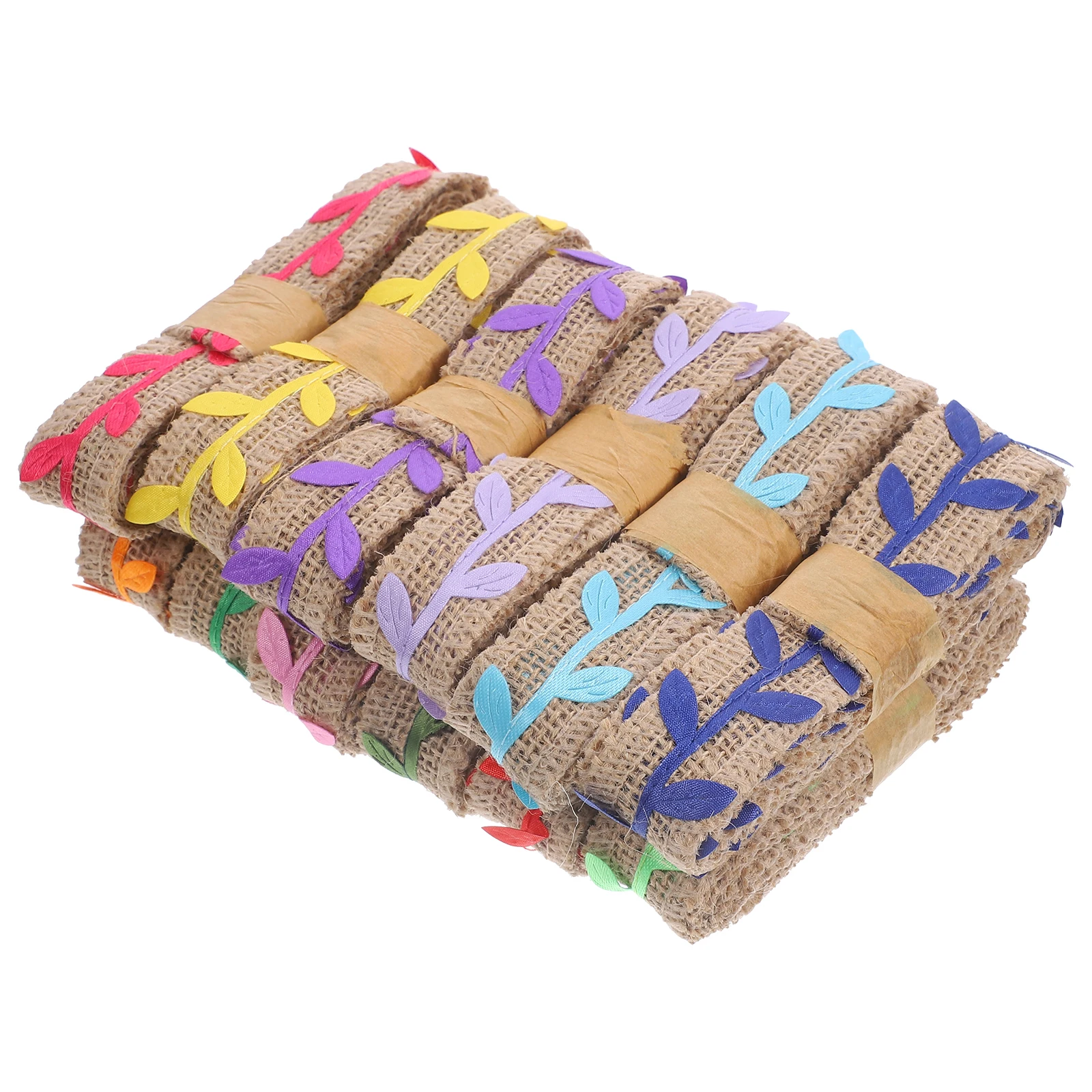 

12pcs Colored Linen Strips Burlap Rolls Craft Wedding Decoration Eco Friendly Table Decor Art Handmade Projects Burlap