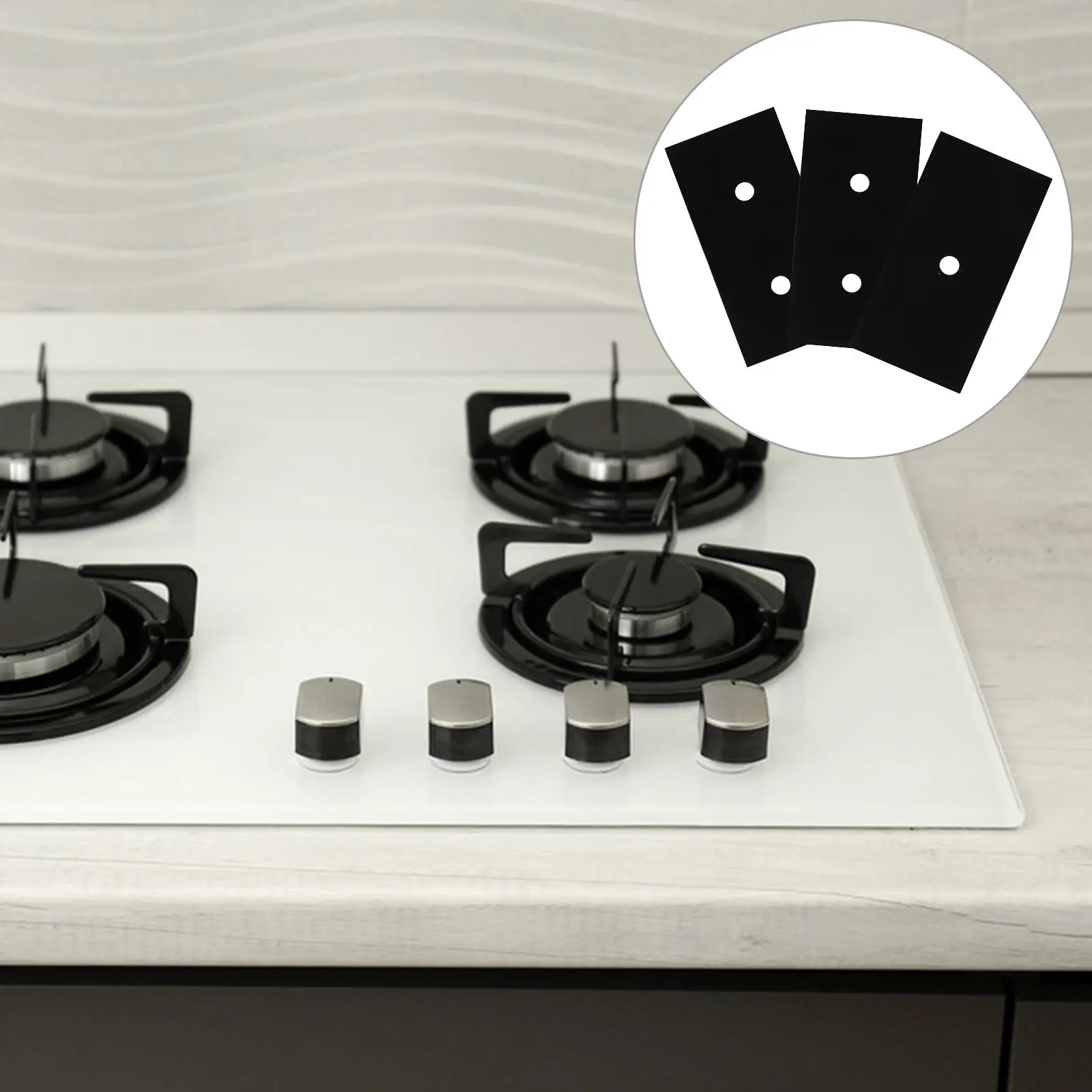 

Набор из 3 защитных накладок для газовой плиты: антипригарные, маслостойкие, термостойкие, для современной кухни