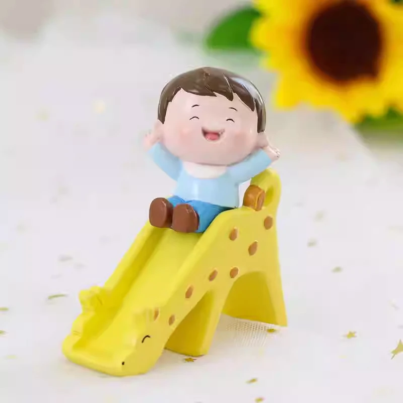 Kindertag Baby Rutsche Kuchen Dekoration für Kinder Jungen und Mädchen Kindergarten spielen kreative süße Kinderdekoration – Detail 2
