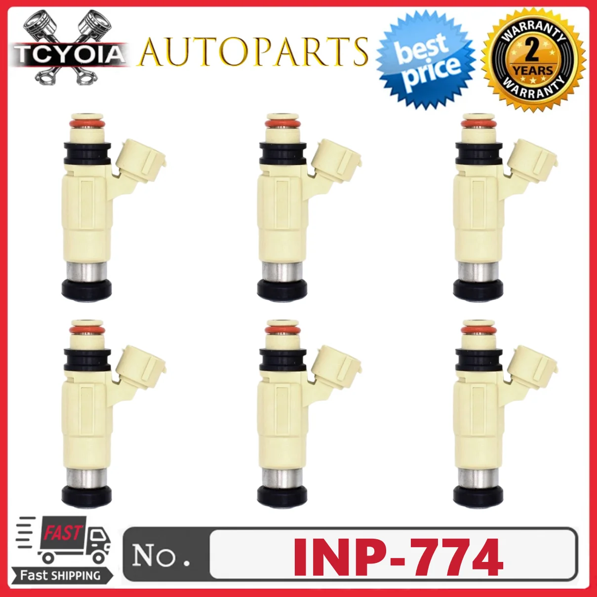 

6 шт. 15710-52D00 INP-774 INP774 Топливная форсунка для Suzuki XL-7 2002 ~ 2006 Grand Vitara 2001 ~ 2004 2,7 л V6