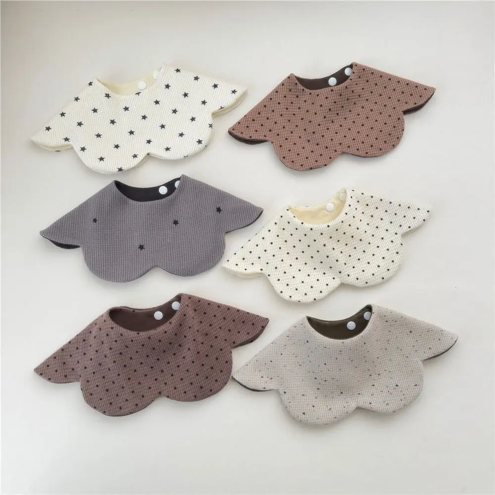 

Comfortable Cartoon Baby Feeding Bib Two-sided Usable Cotton Baby Drool Bib Washable Soft Texture Cute Saliva Towel Newborn Care